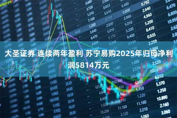 大圣证券 连续两年盈利 苏宁易购2025年归母净利润5814万元