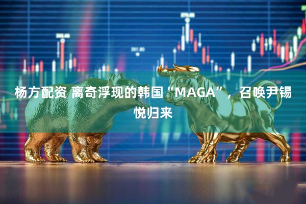 杨方配资 离奇浮现的韩国“MAGA”，召唤尹锡悦归来